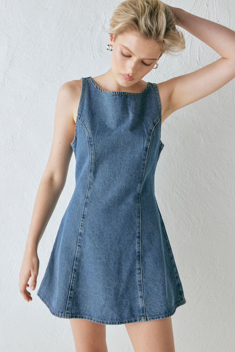 Chloe Denim Mini Dress Blue