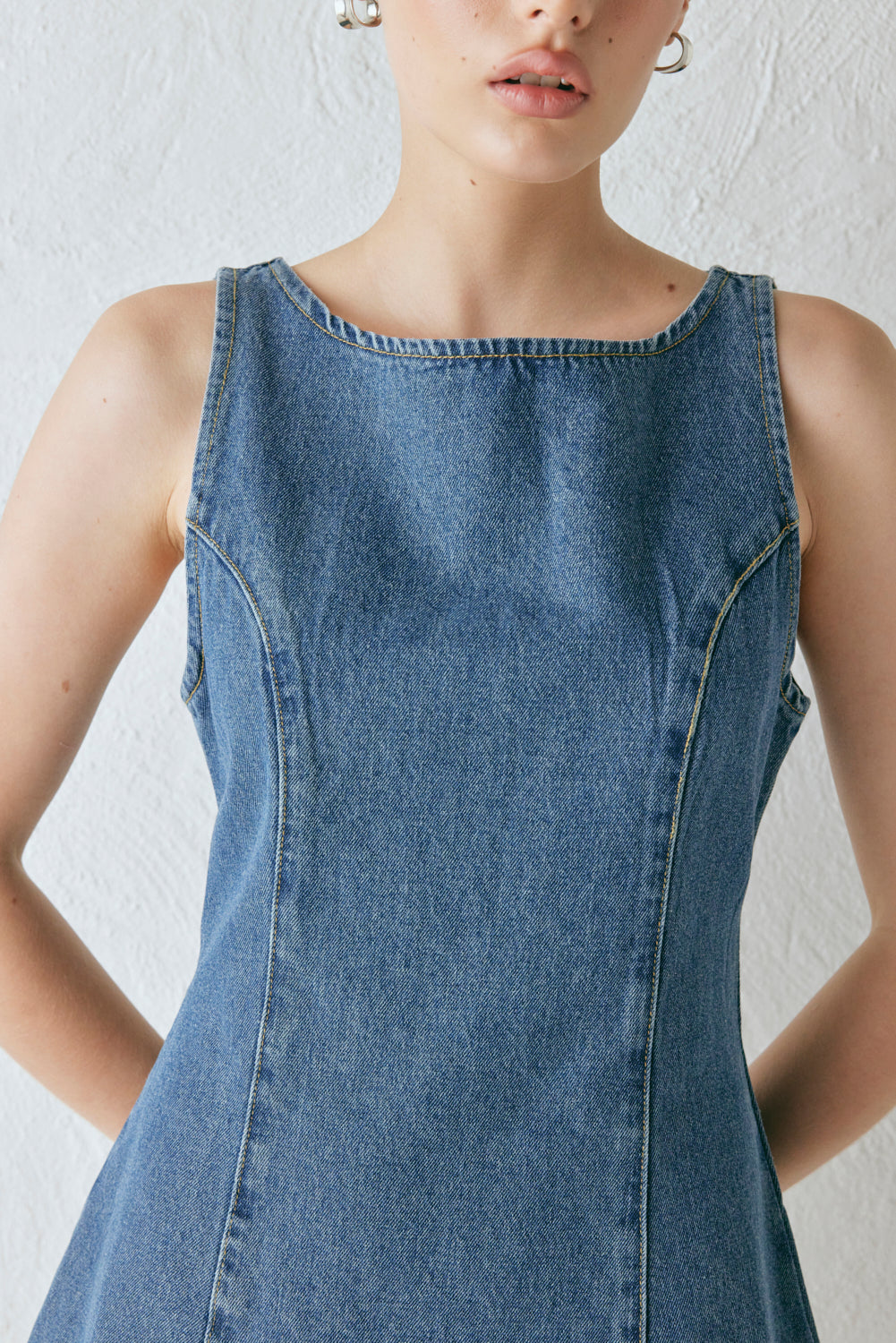 Chloe Denim Mini Dress Blue