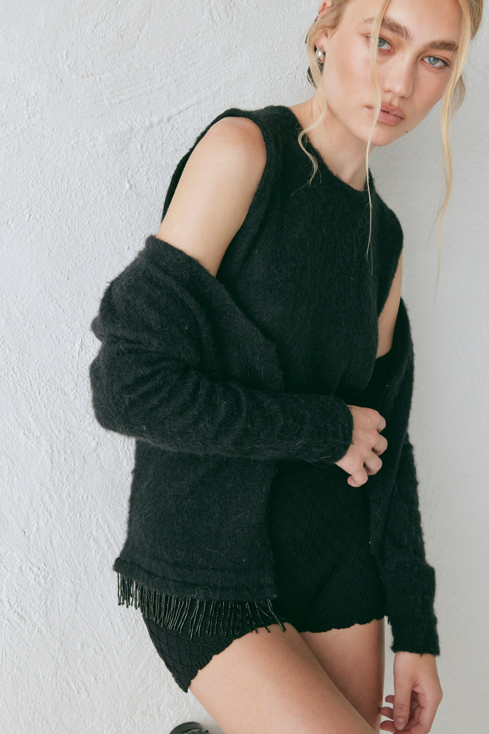 Edie Knit Cardigan Black