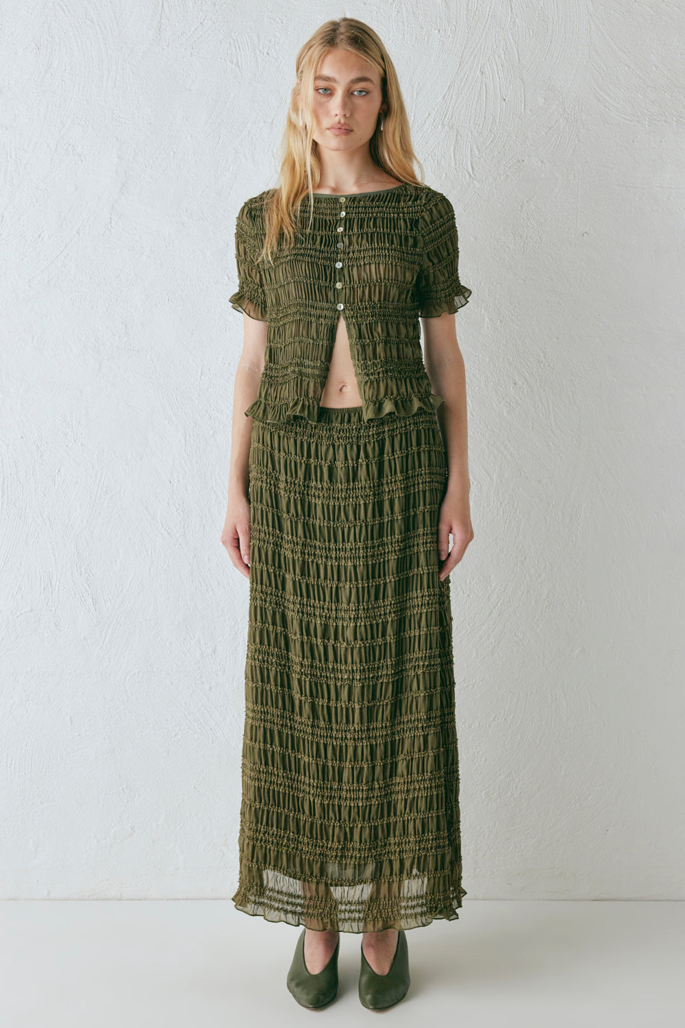 Mia Midi Skirt Khaki