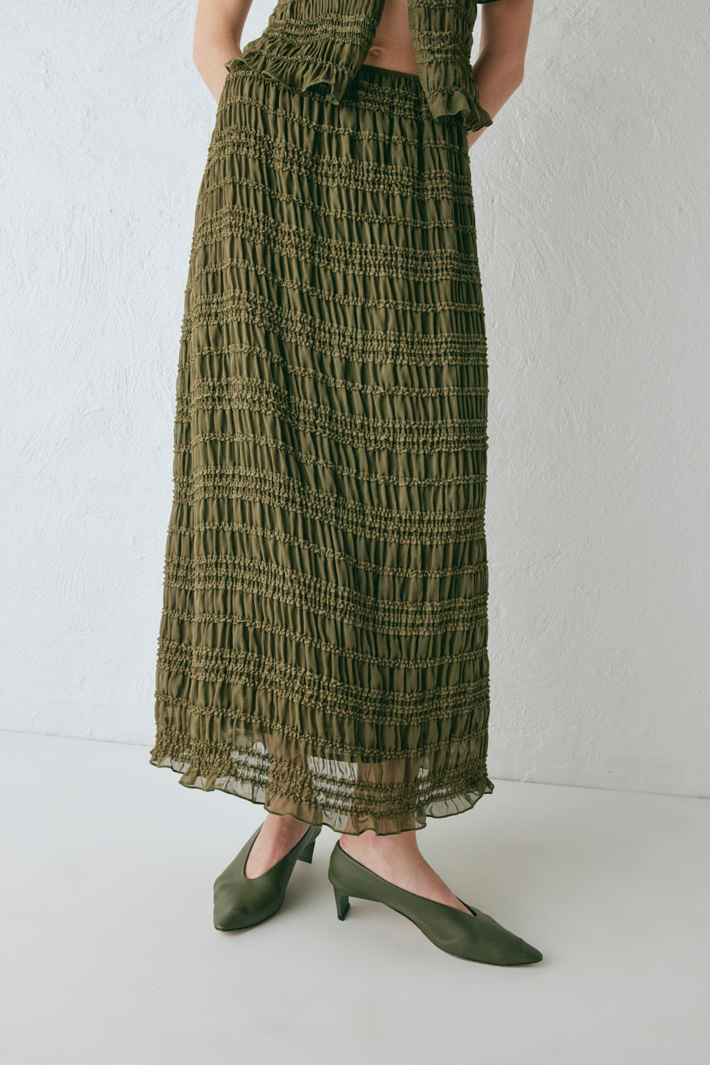 Mia Midi Skirt Khaki