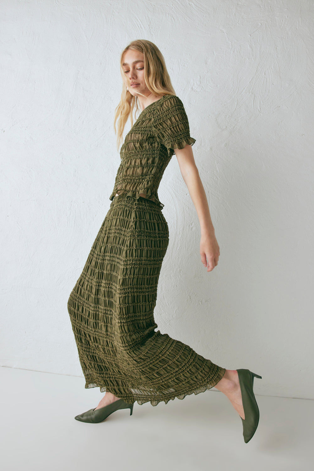 Mia Midi Skirt Khaki