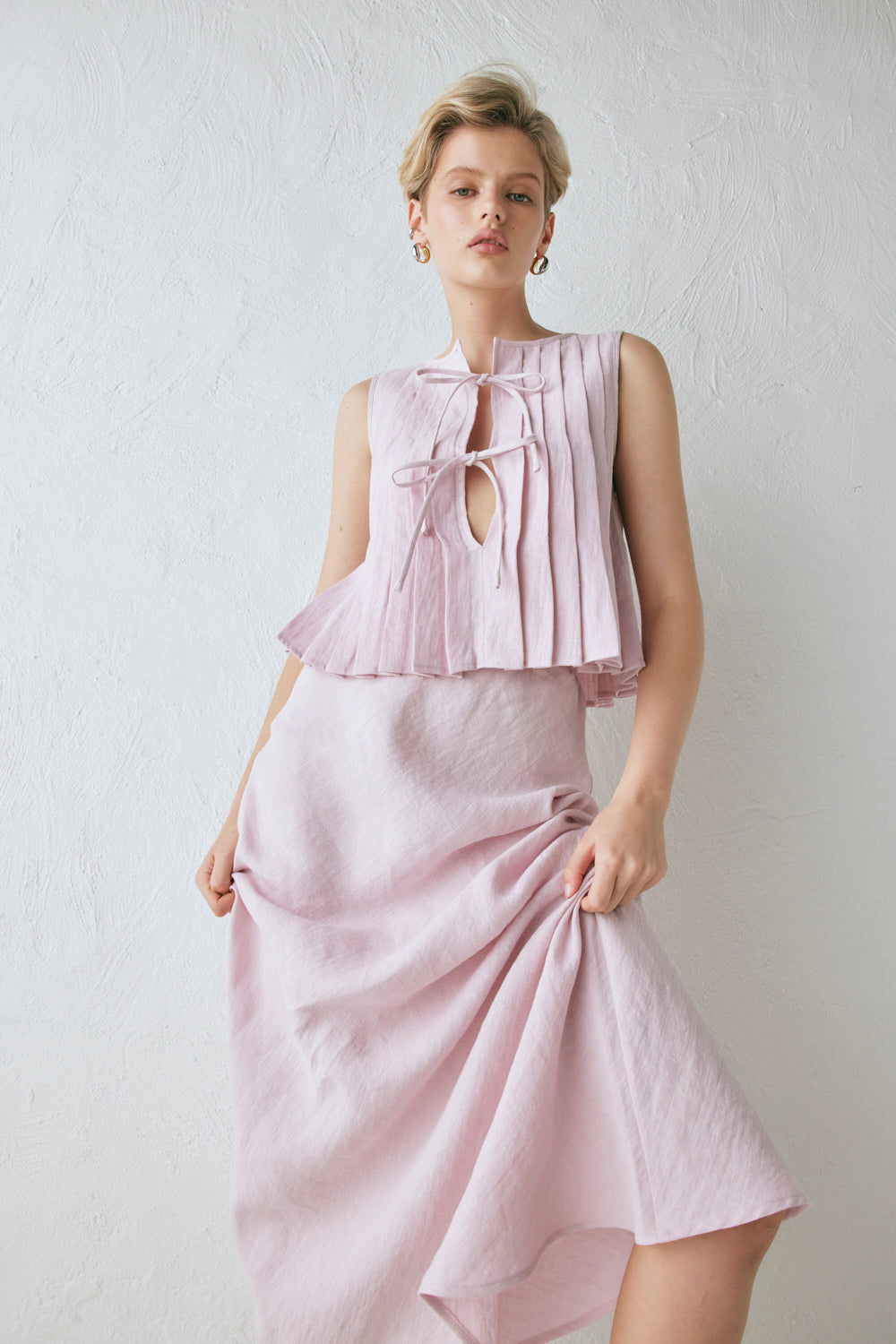 Valeria Linen Top Musk
