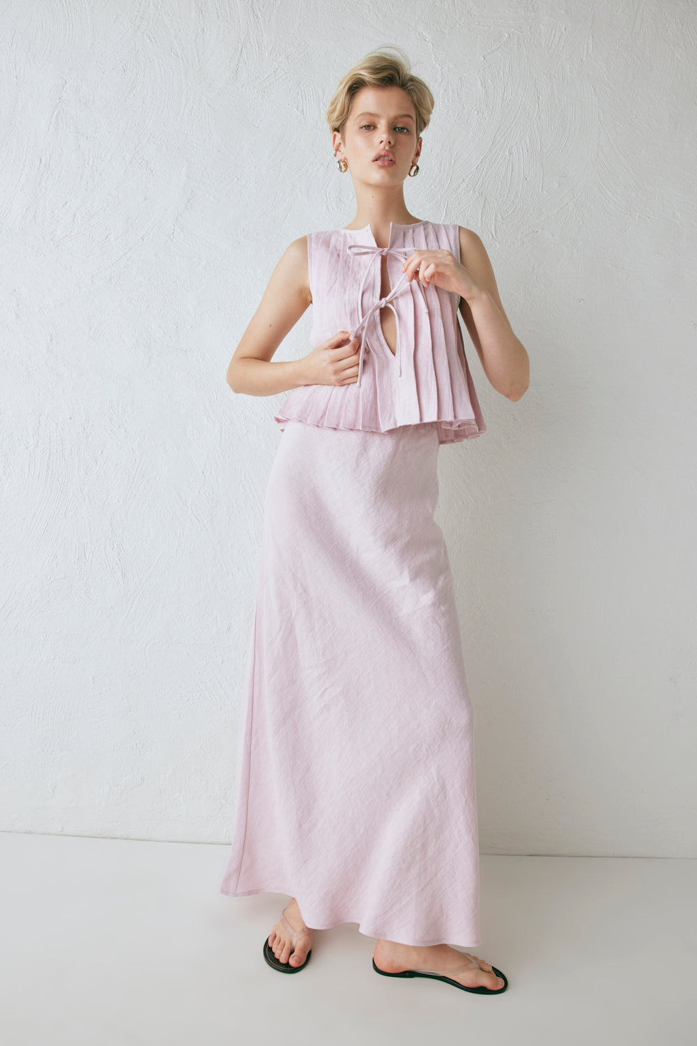 Valeria Linen Top Musk