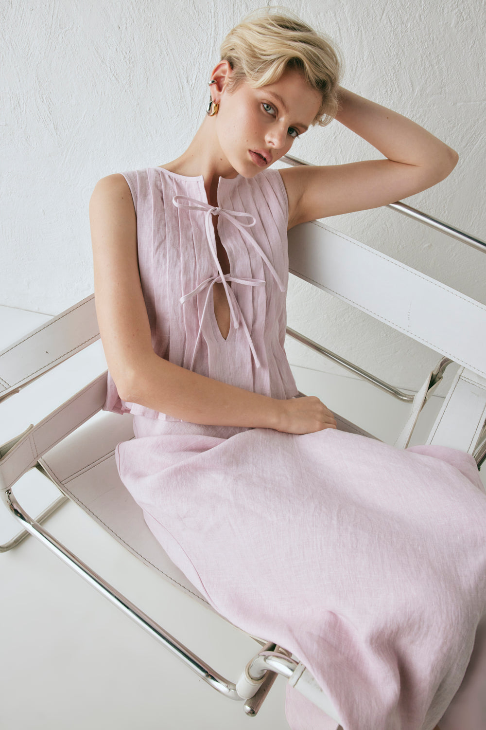 Valeria Linen Top Musk