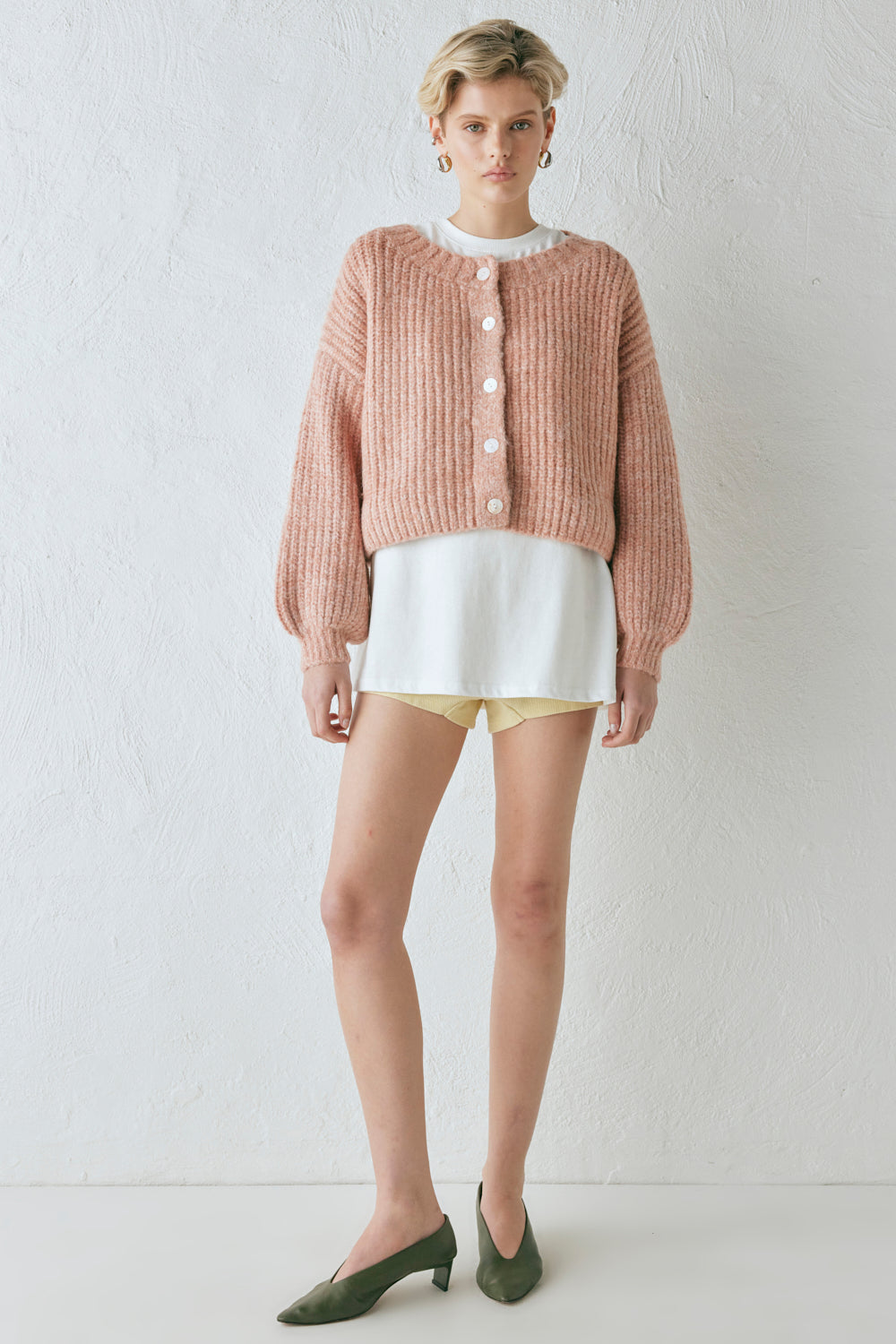 Elsie Knit Cardigan Rose Marle