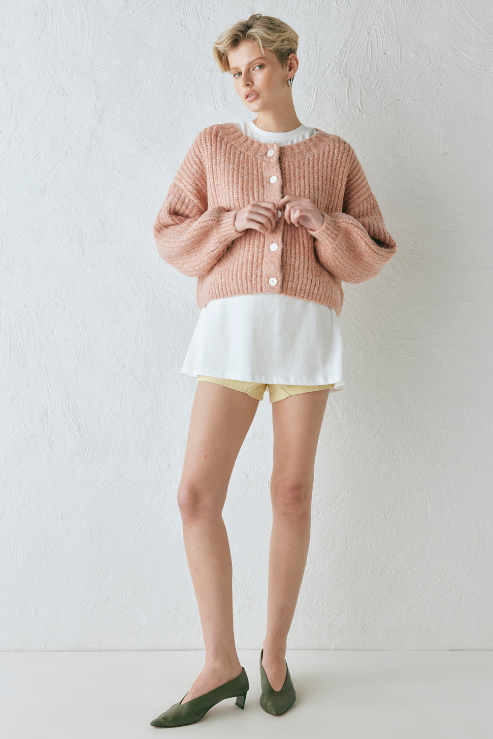Elsie Knit Cardigan Rose Marle