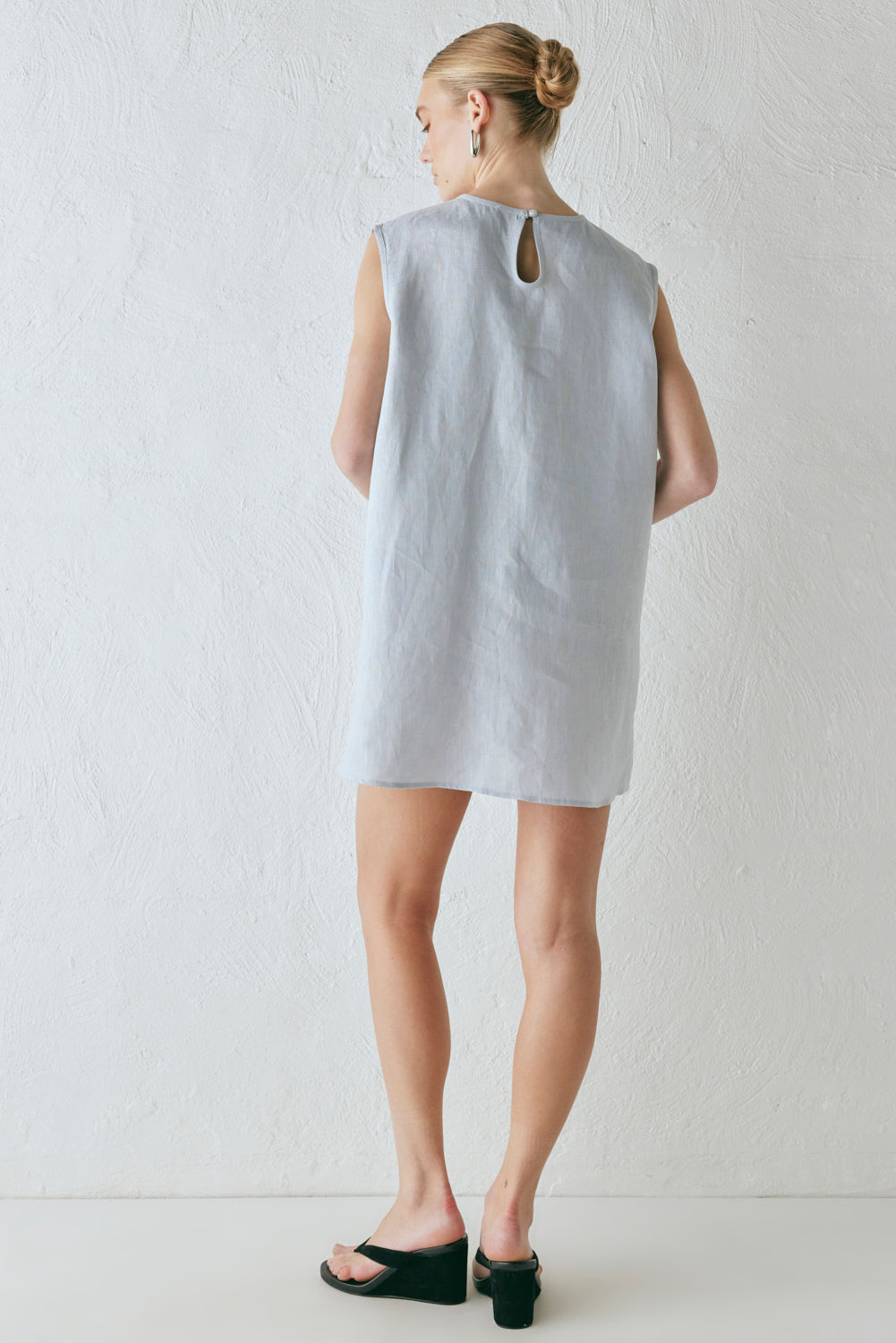 Yuri Linen Mini Dress Powder