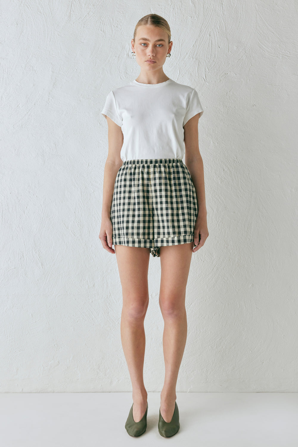 Freda Shorts Black Check