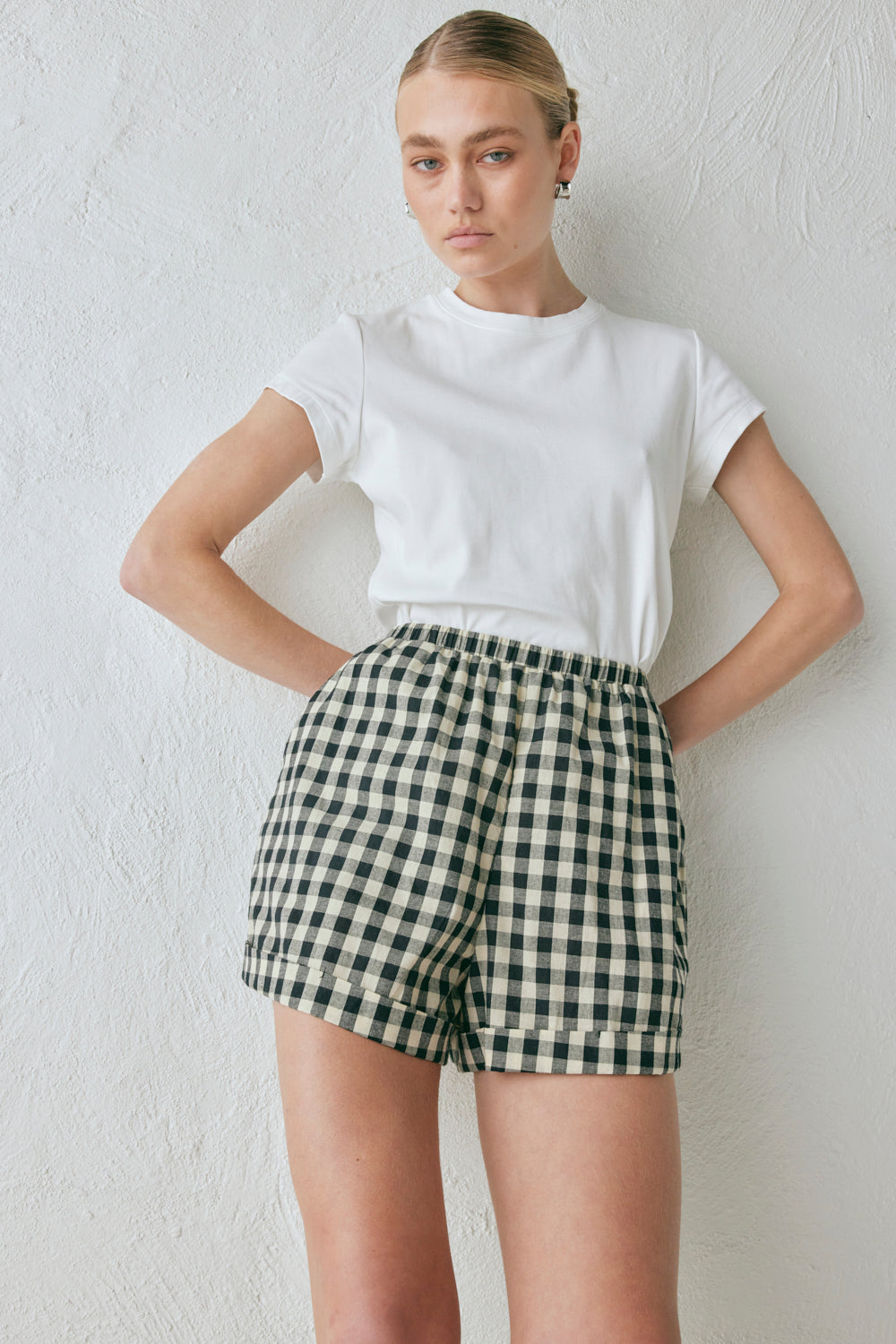 Freda Shorts Black Check