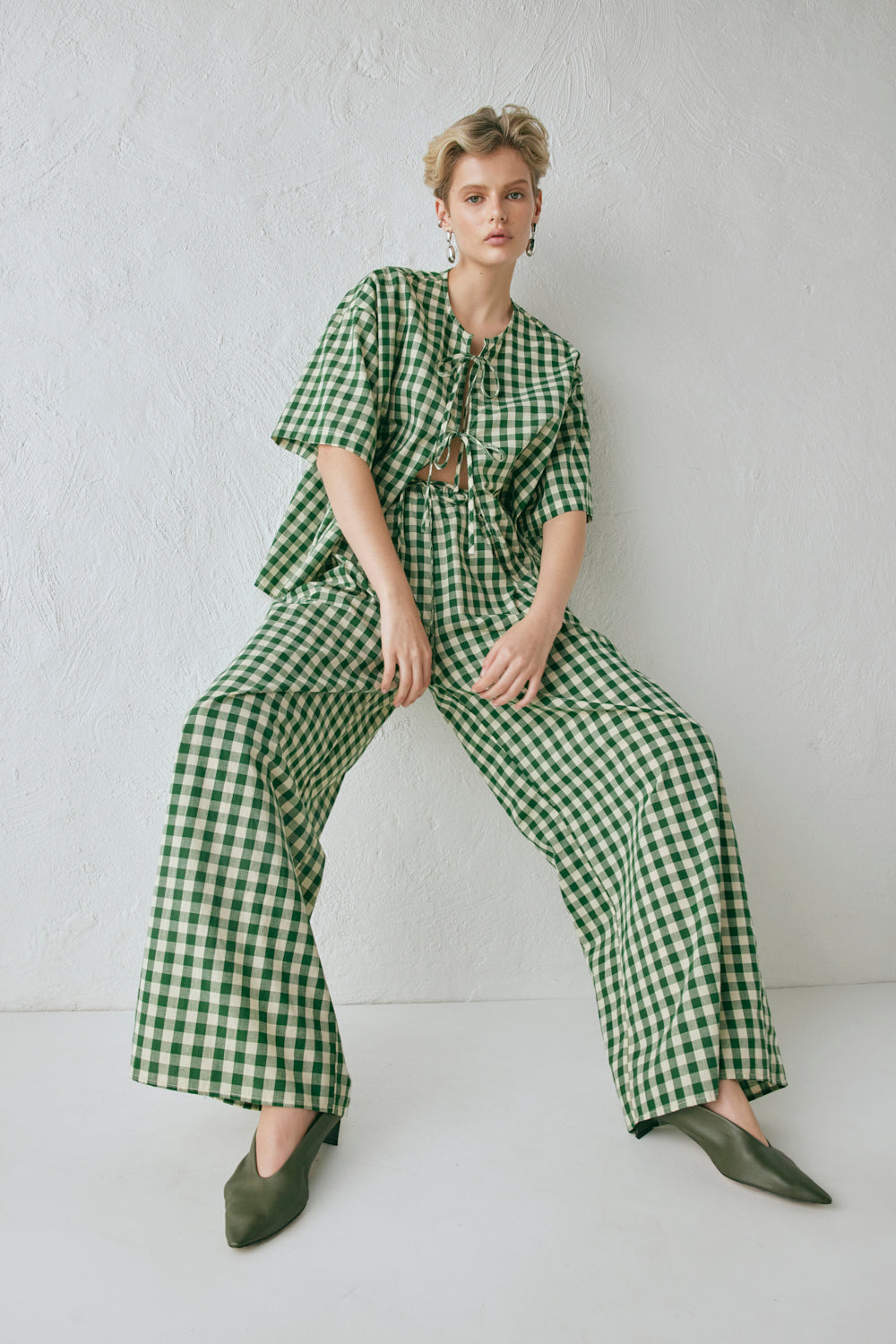 Raya Pants Green Check
