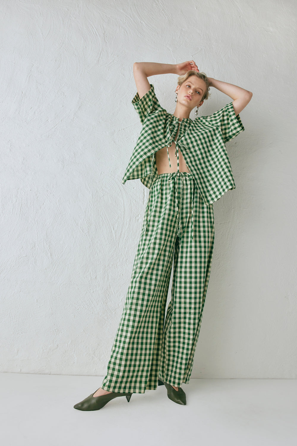 Raya Pants Green Check