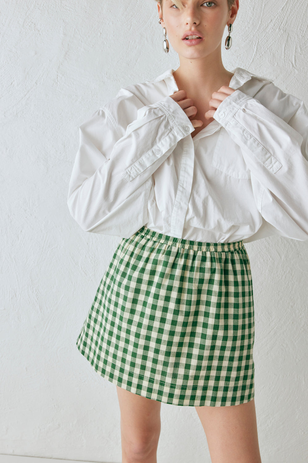 Elka Mini Skirt Green Check