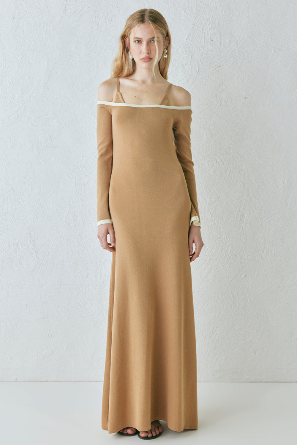 Marlee Knit Maxi Dress Tan
