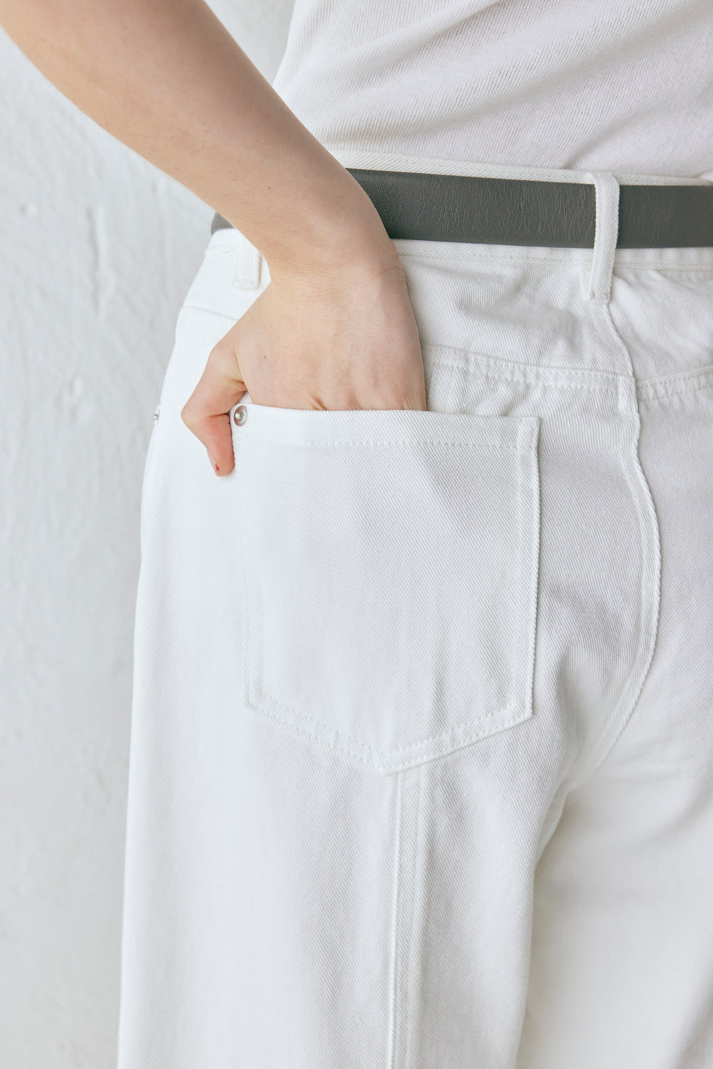 Lex Barrel Denim Jeans White
