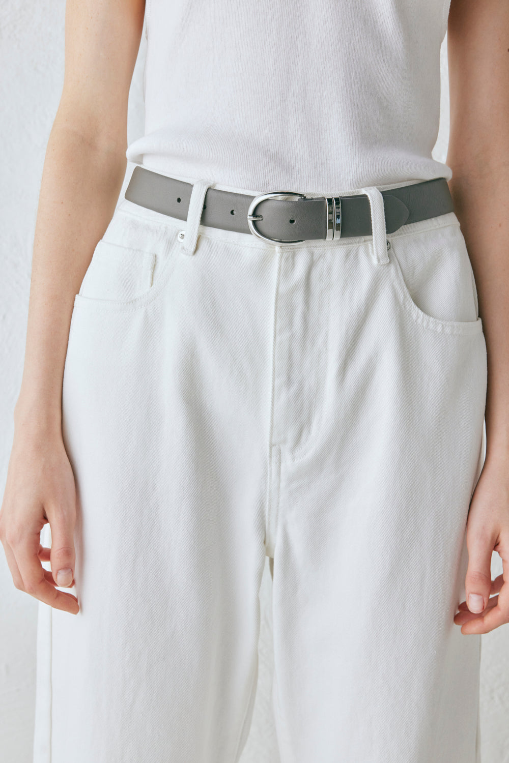 Lex Barrel Denim Jeans White