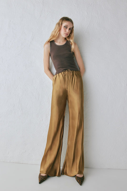 Rae Satin Pants Copper