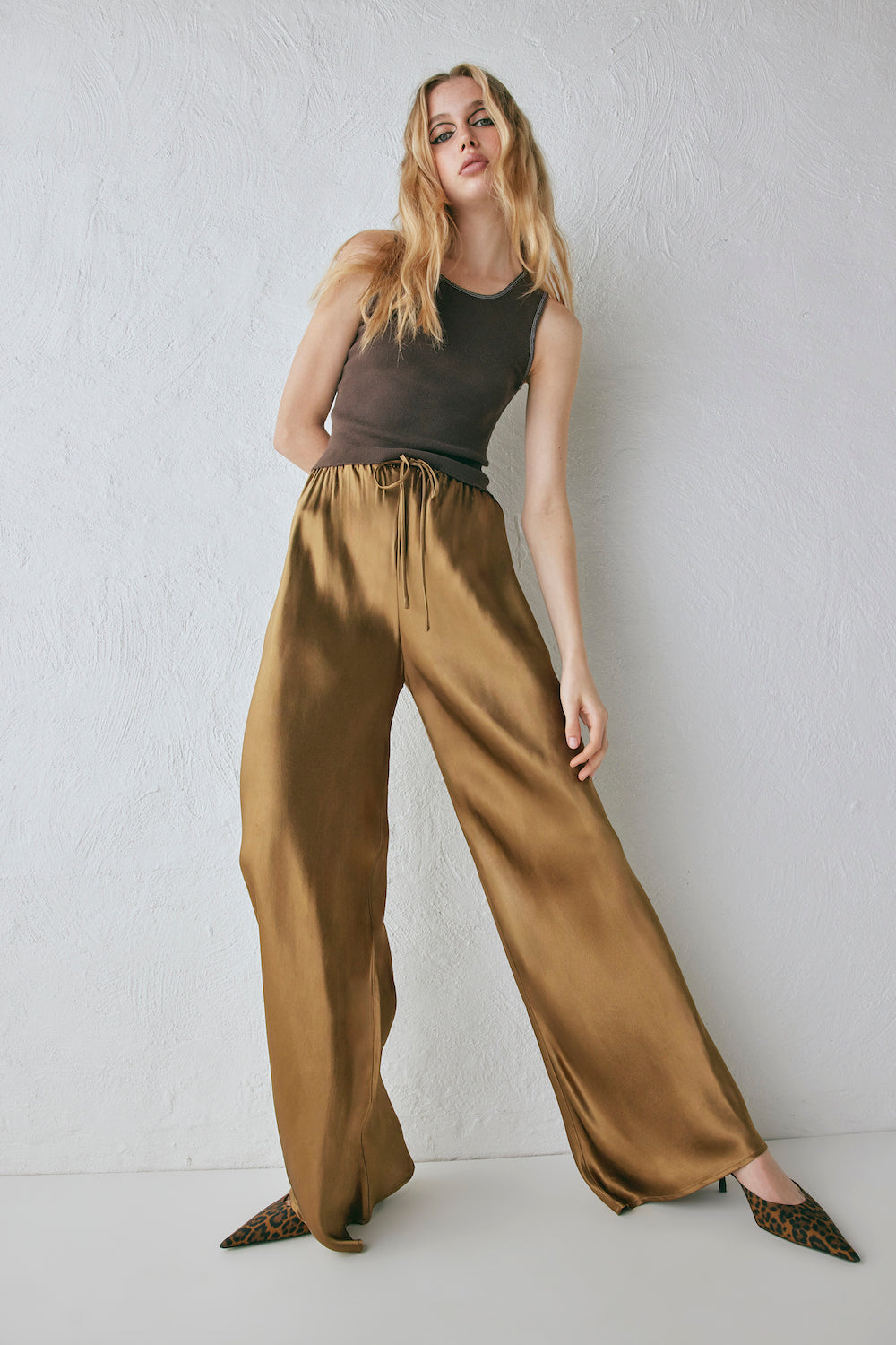 Rae Satin Pants Copper