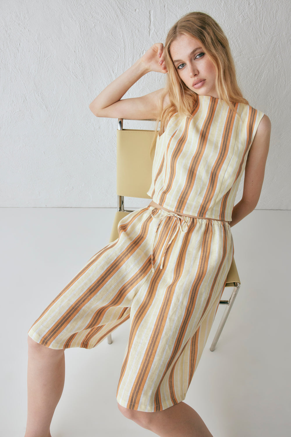 Ama Linen Top Stripe