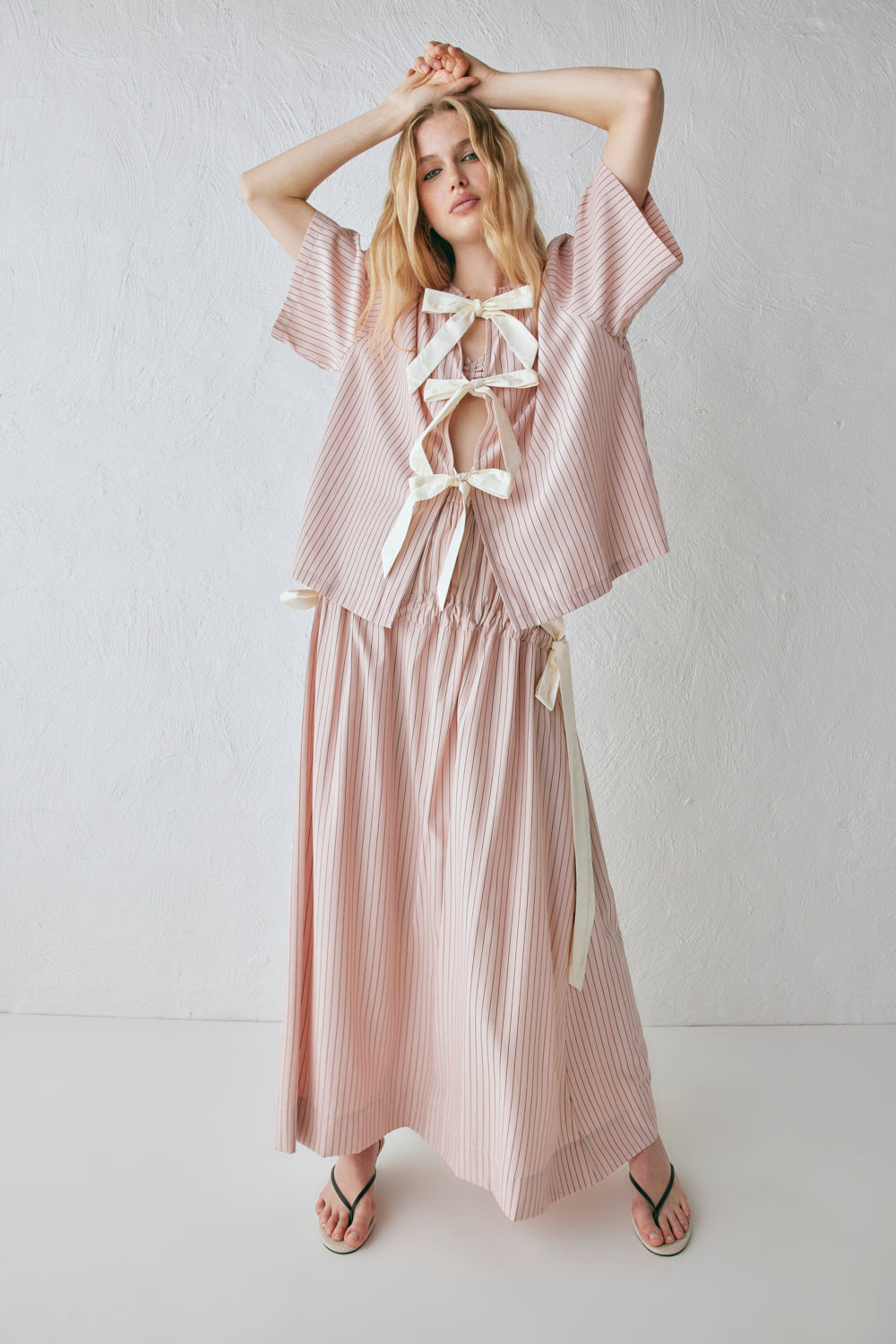 Lily Maxi Skirt Pink Stripe