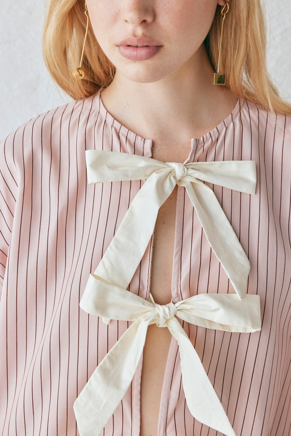 Naomi Smock Top Pink Stripe