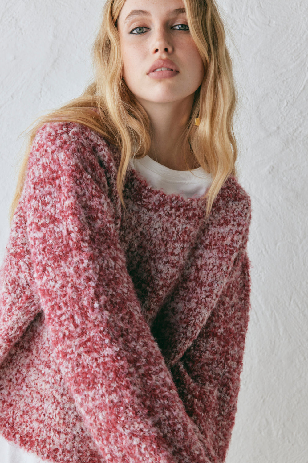 Elsie Knit Jumper Berry Marle