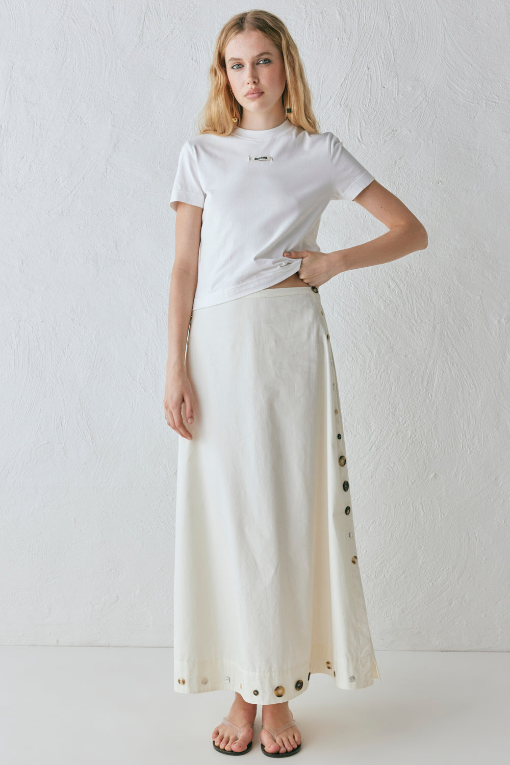 Alek Midi Skirt Cream