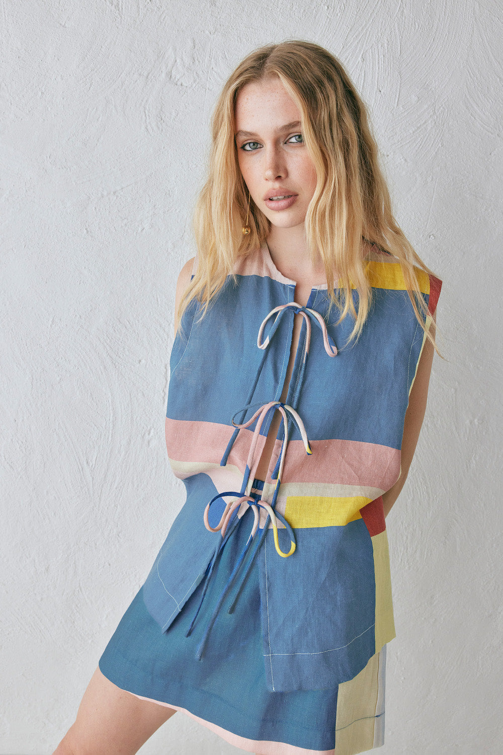 Elka Linen Mini Skirt Sia