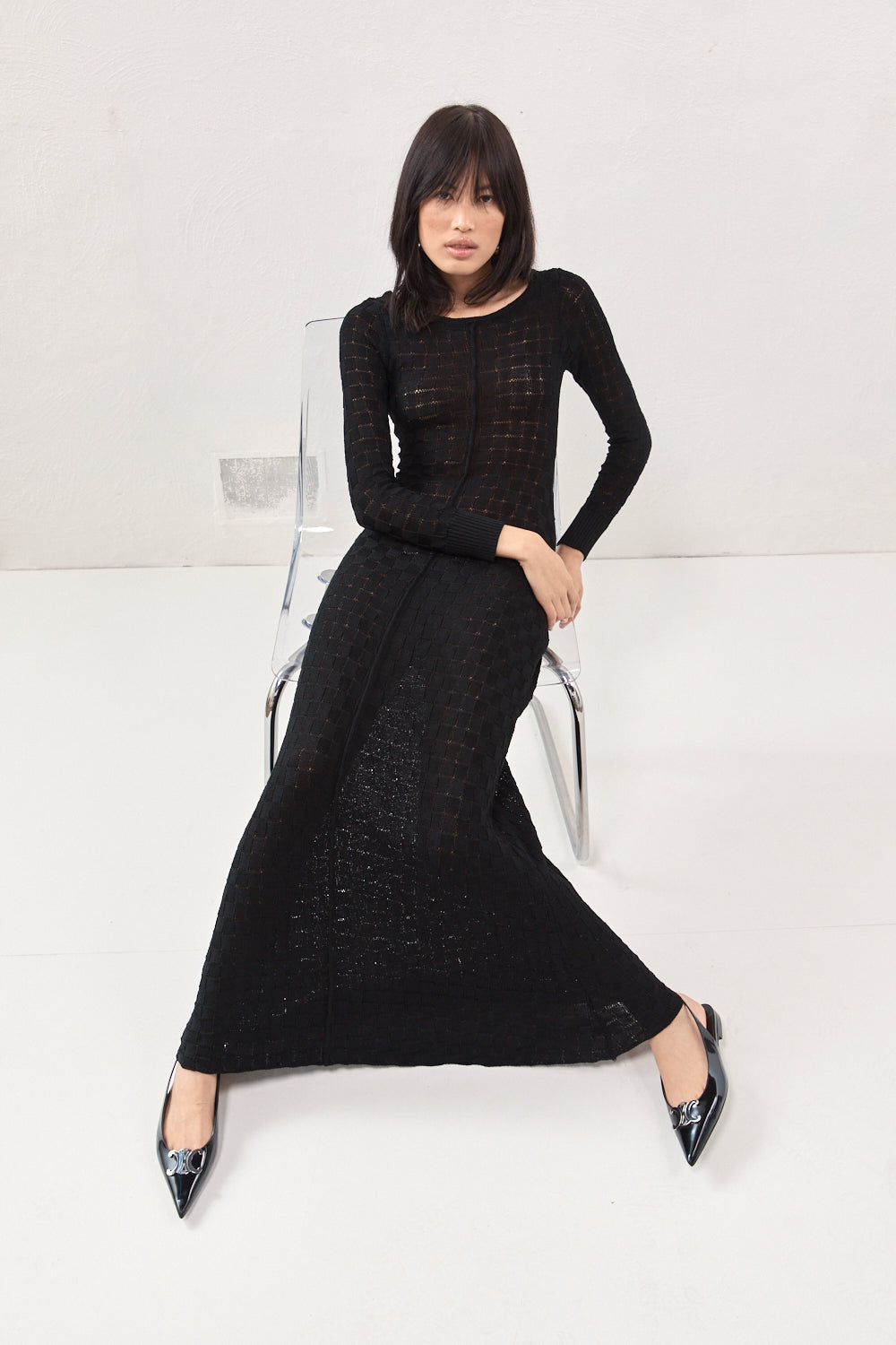 Zelda Knit Maxi Dress Black