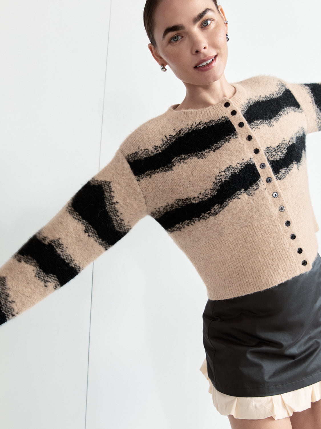 Minnie Knit Cardigan Latte