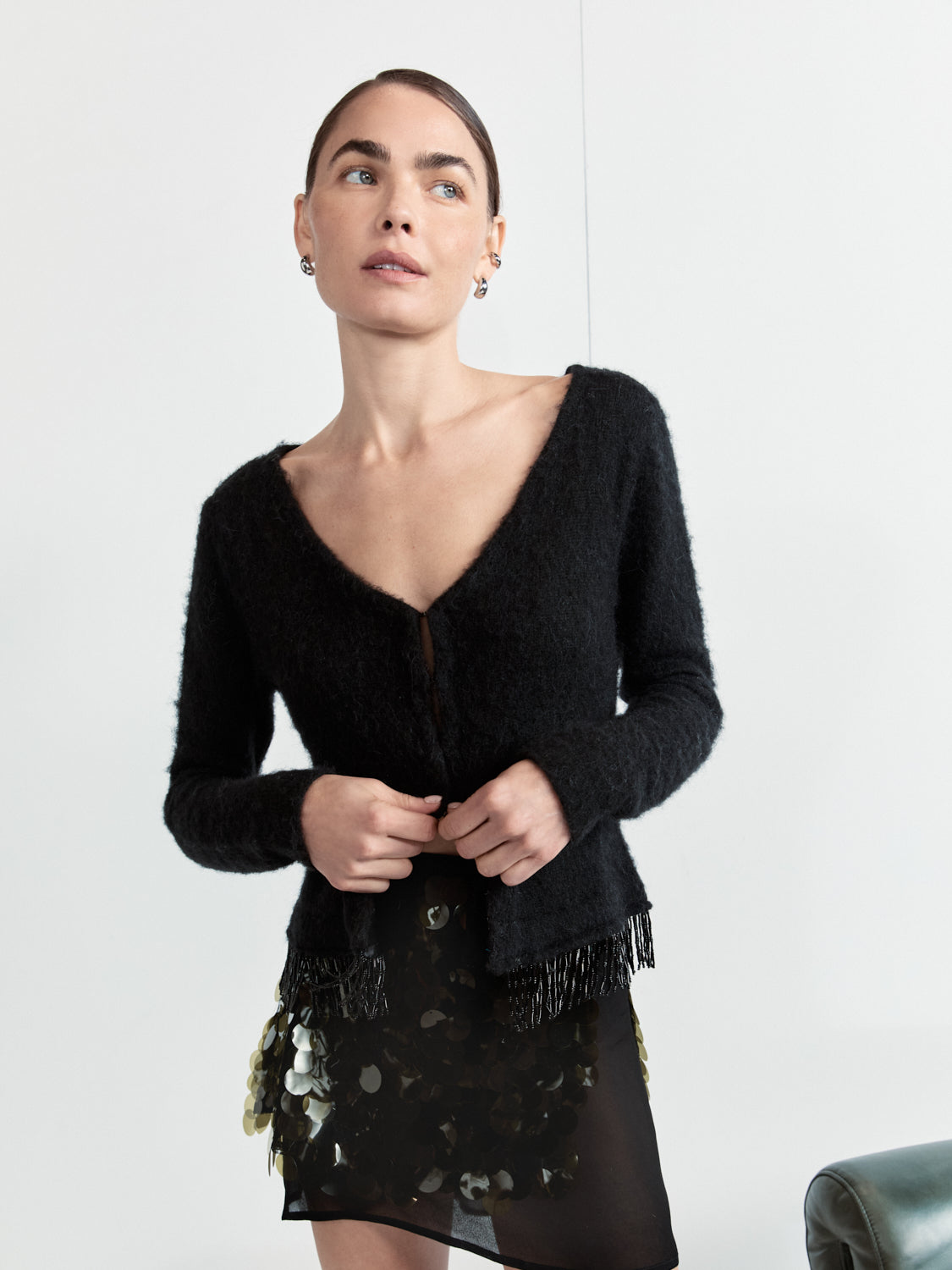 Edie Knit Cardigan Black