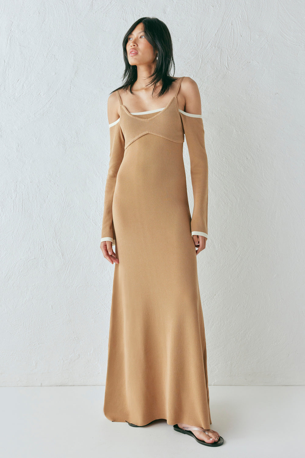 Marlee Knit Maxi Dress Tan