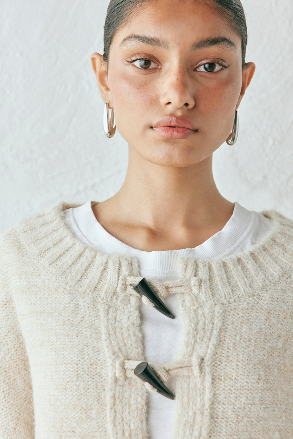 Leni Knit Cardigan Oat Marle