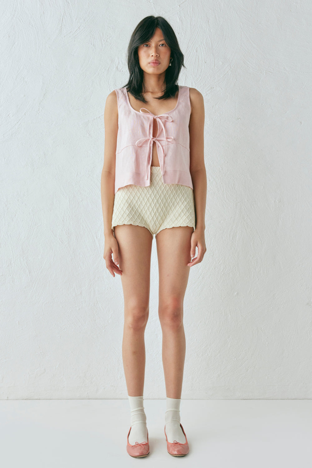 Nessa Linen Smock Top Pink