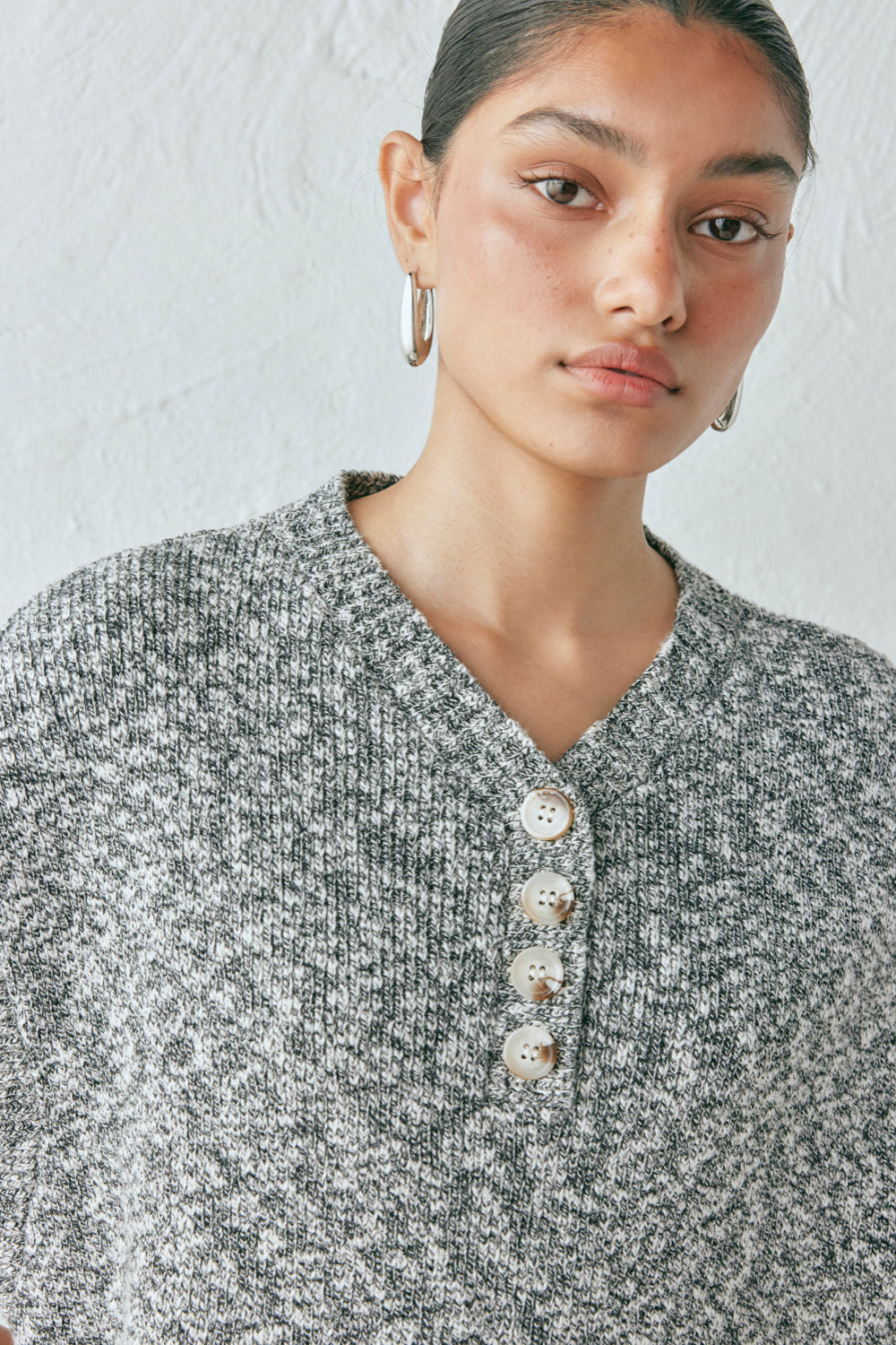 Shai Knit Vest Grey Marle