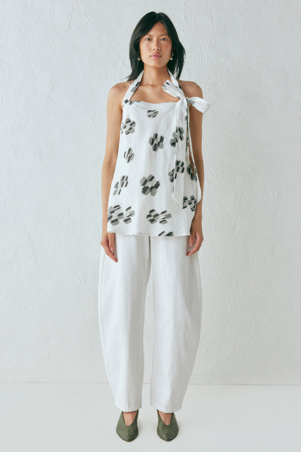 Nava Linen Top Flor