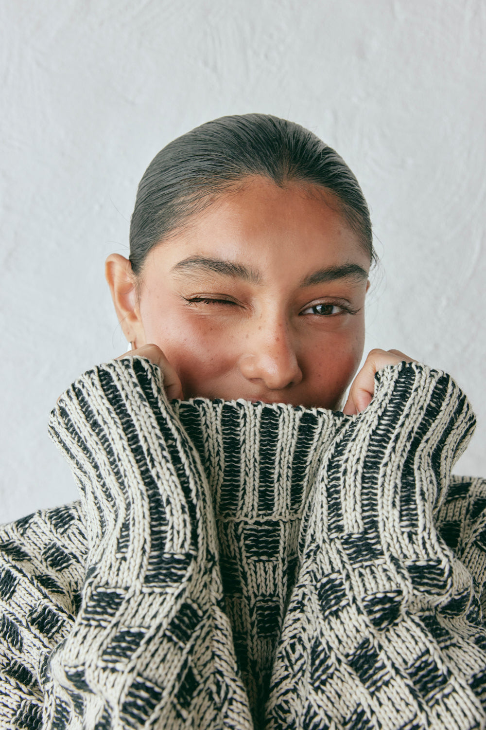 Sam Knit Jumper Check