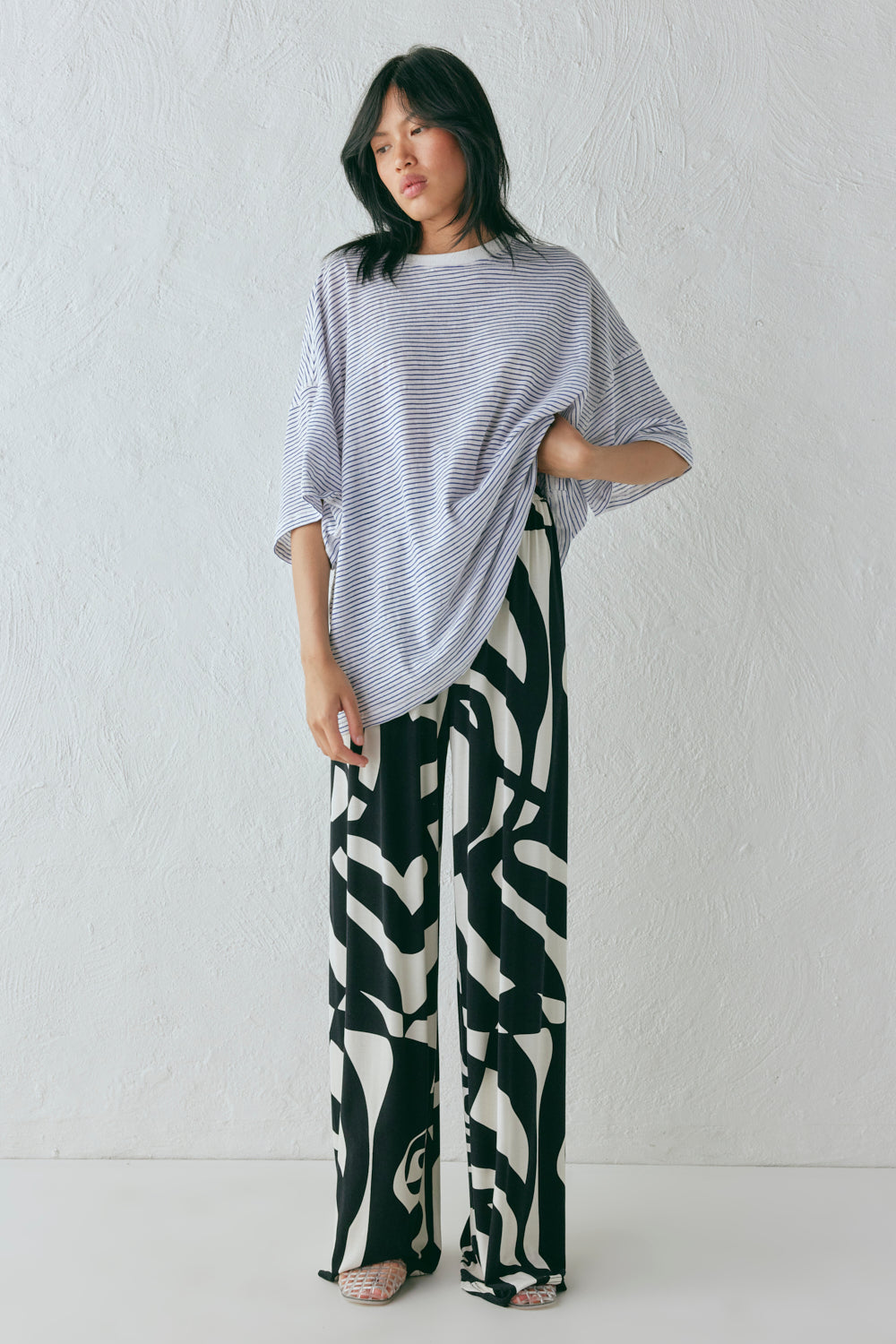 Willow Tee Navy Stripe