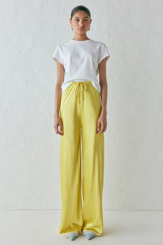 Josefin Satin Pants Citrus