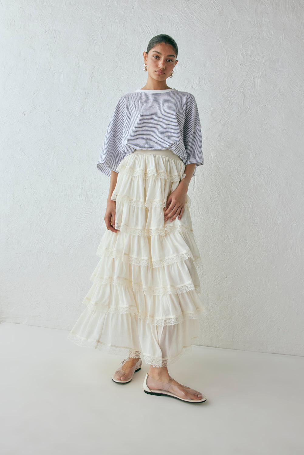 Thalia Midi Skirt Cream