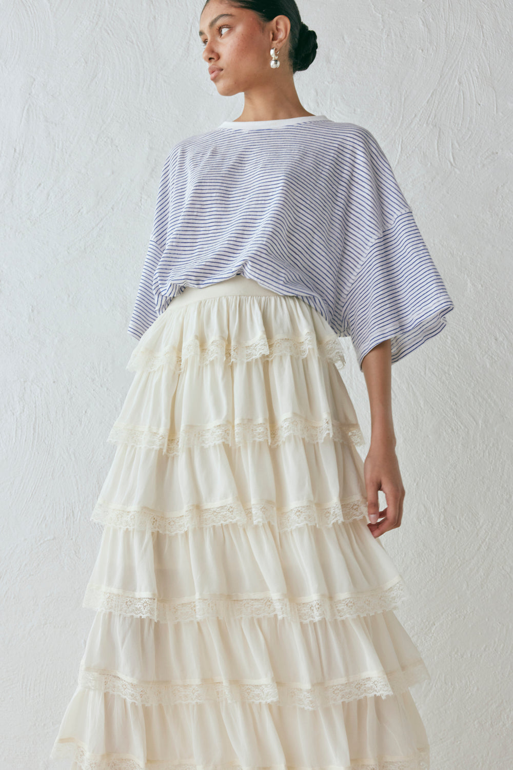 Thalia Midi Skirt Cream
