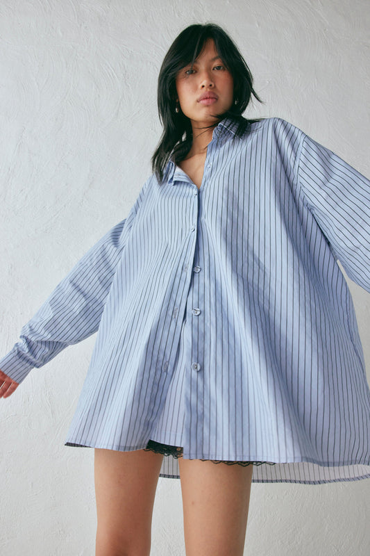 June Shirt Blue Stripe
