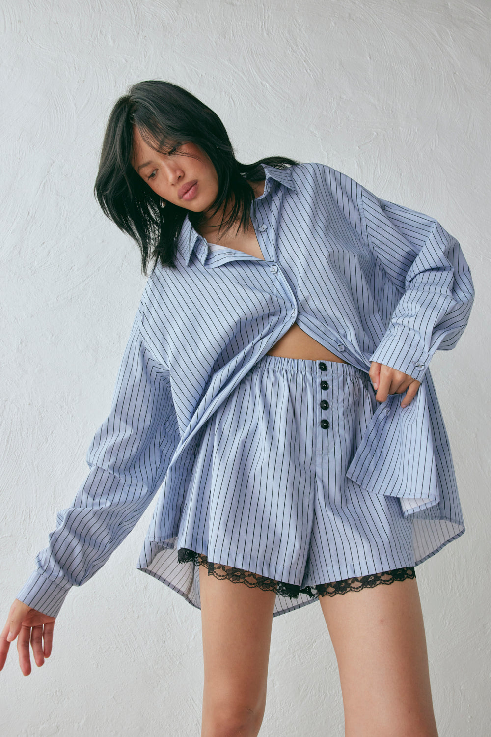 June Shirt Blue Stripe
