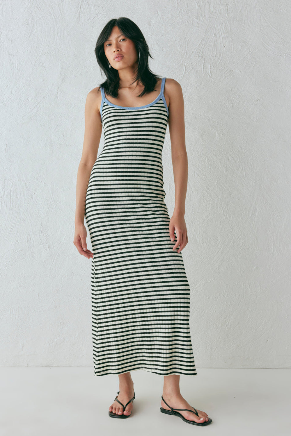 Fara Maxi Dress Black Stripe