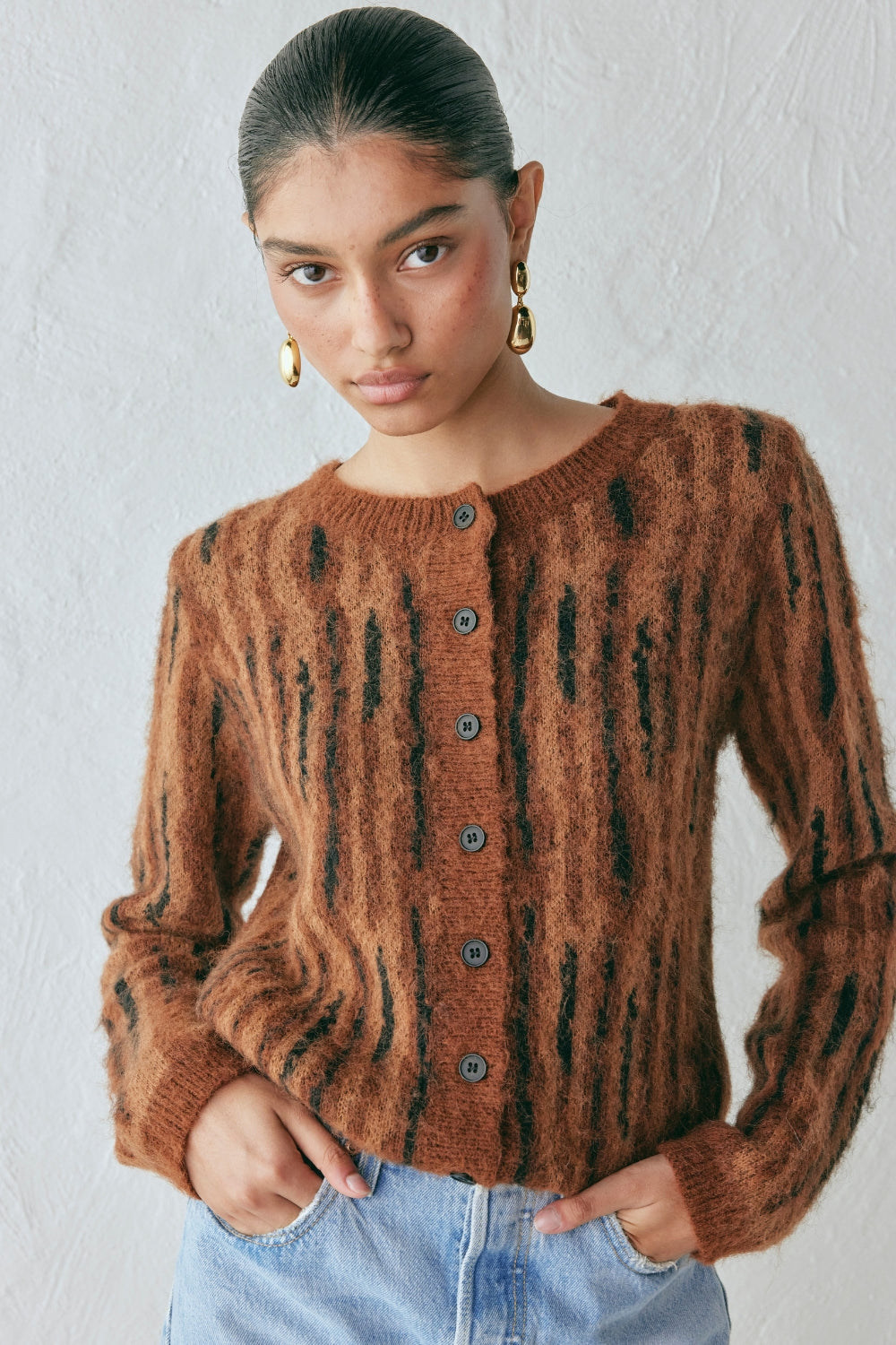 Ralph Knit Cardigan Brown