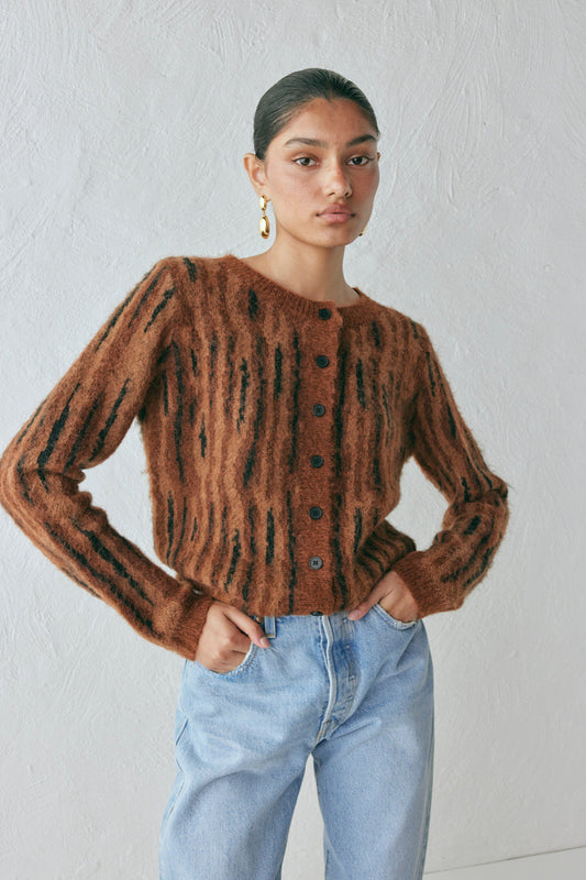 Ralph Knit Cardigan Brown