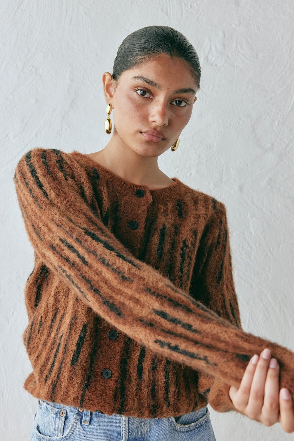 Ralph Knit Cardigan Brown