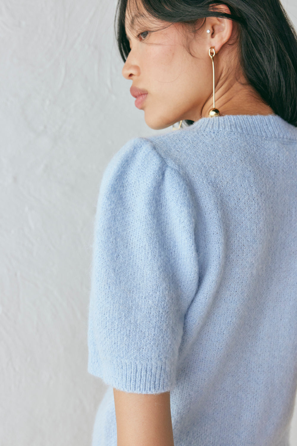 Tess Knit Top Sky