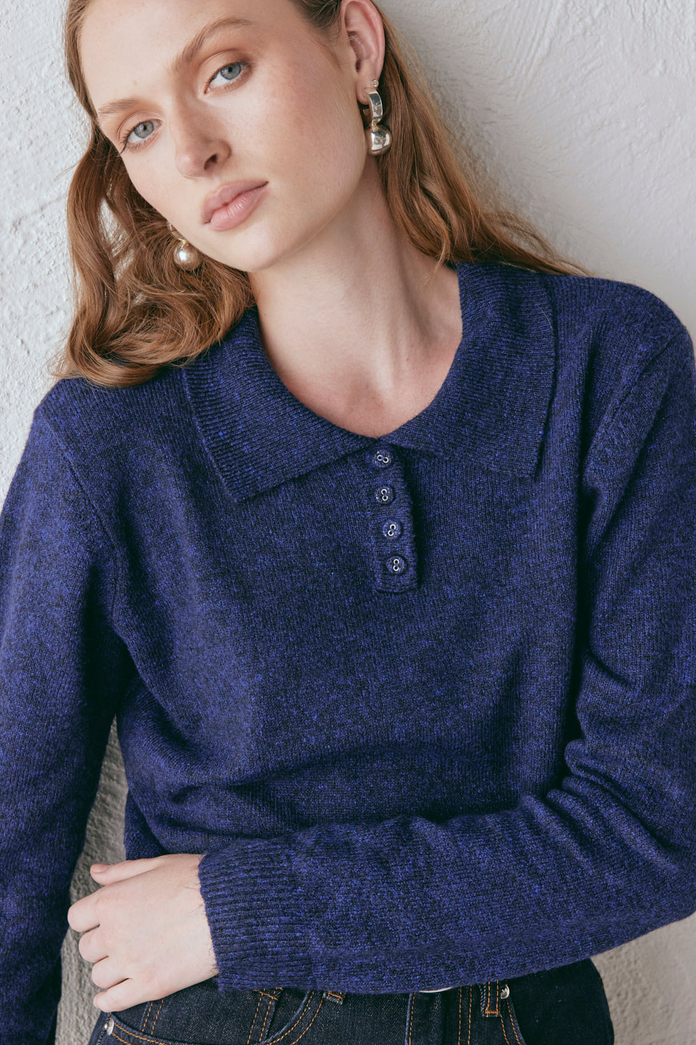 Bronte Knit Jumper Navy Marle