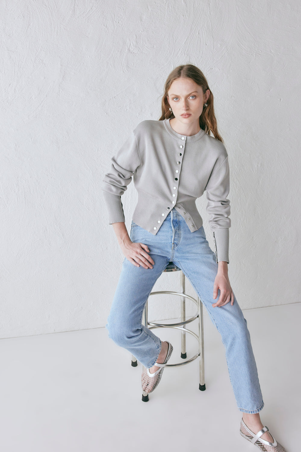 Sasha Knit Cardigan Grey